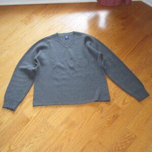 Men's Gap Gray 100% Cotton V-neck Sweater Size XS